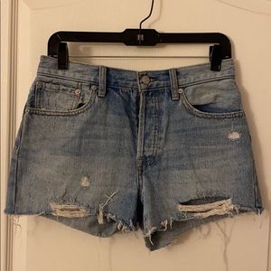 Free People Mid Rise Denim Short